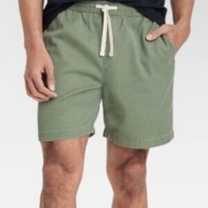 NWT Goodfellow & Co Vintage Elevated Pull-On Shorts 7" Inseam Olive Green XL